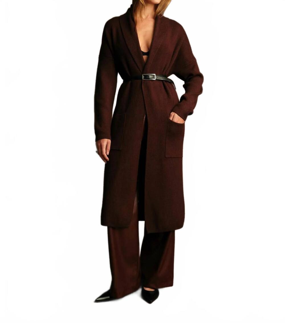 NEW DELUC chandler cardigan in cacao